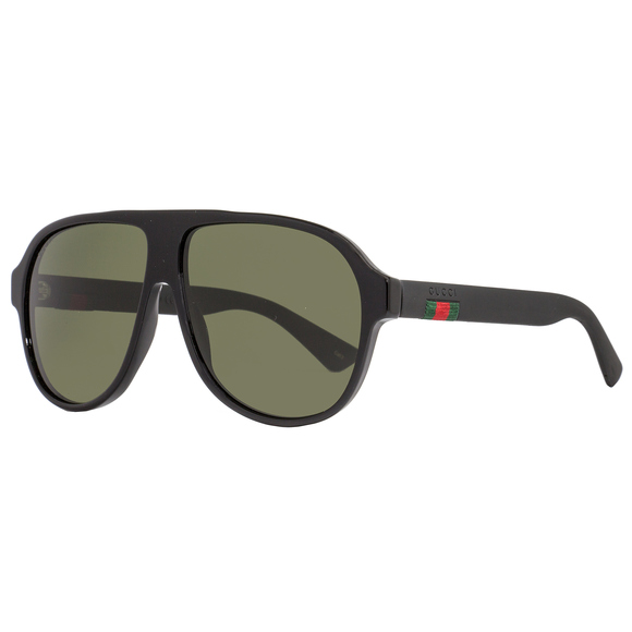 Gucci Square Sunglasses GG0009S 001 Shiny Black 0009 - Picture 1 of 2